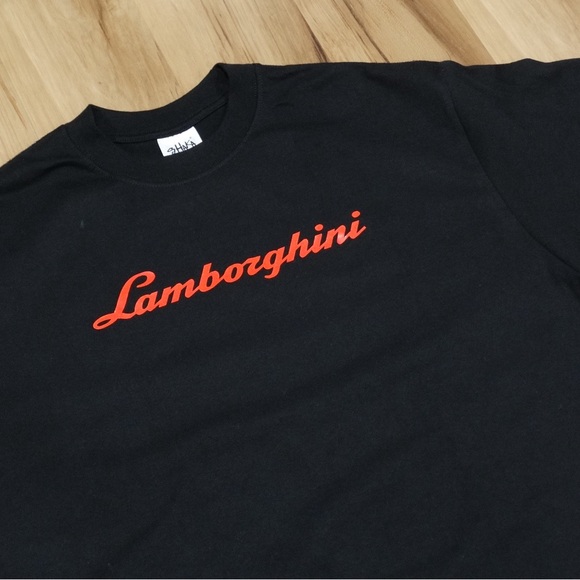 New!! Lamborghini Black Shirt with Red Logo - Picture 8 of 9